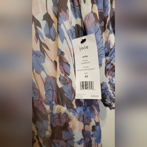 277. NWT - Joie - "Laura" Mini Silk Dress - Picture 8 of 13